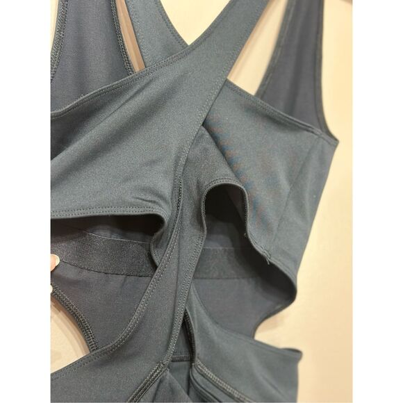 NWOT Free People FP Movement Back It Up Athletic Black One Piece Romper Women's - Picture 12 of 13